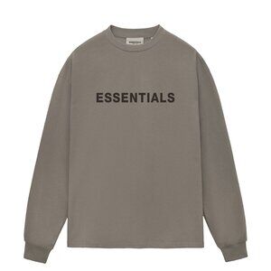 ESSENTIALS 3D Silicone Lettering Long Sleeve T-Shirt